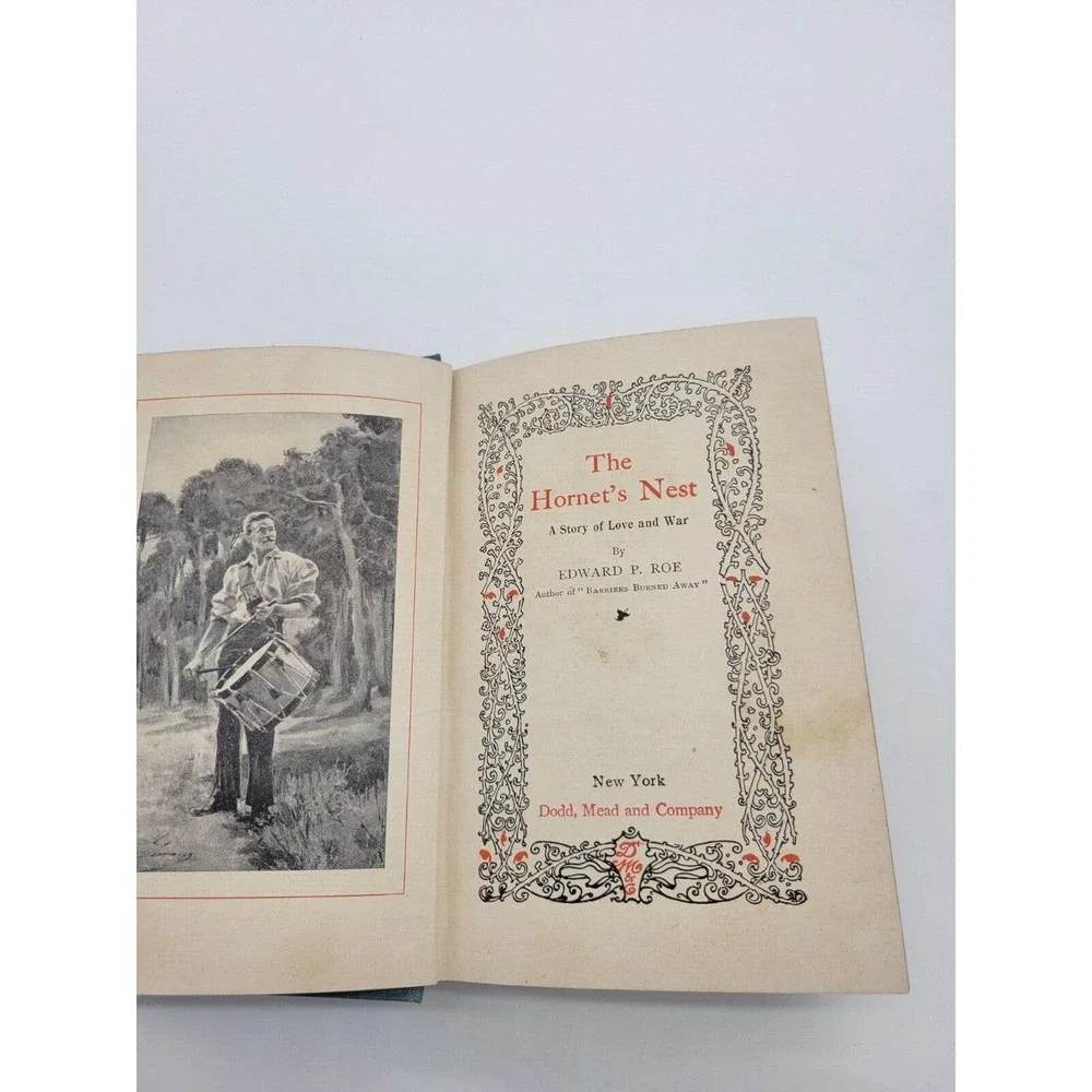Vintage Edward P Roe THE‎ HORNET'S NEST 1892 Decorative Hardcover